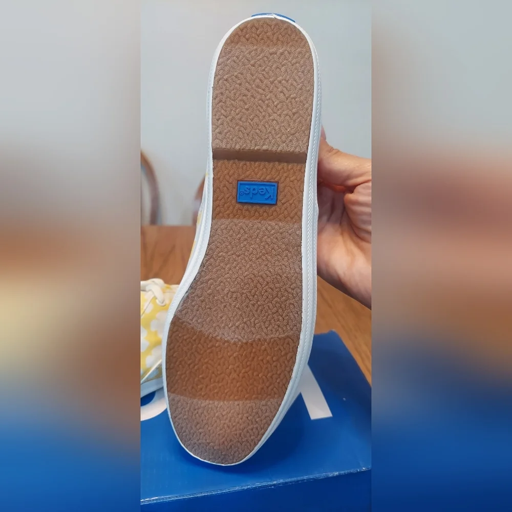 Keds Yellow and White Floral Sneakers Womens Size 8.5 - Picture 7 of 9